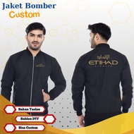 Etihad Airways Merchandise Bomber Jacket Maskapai MS8 Custom Bomber Jacket