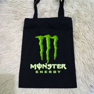 Monster Energy Black Tote Bag 100% Premium Canvas Monster Energy Distro Tote Bag Monster Energy Dist
