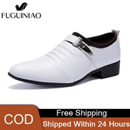 TOP☆Fuguiniao Black/White leather shoes Male shoes Men's leather shoes Black/White shoes business shoes Men's Work Shoes Men's leather shoes Men's leather work shoes Men's suit shoes Men's shoes 2021 formal shoes men Men's Formal Shoes PU artificial leath