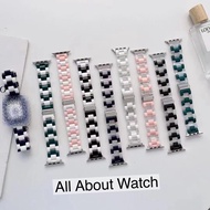 Clear Resin Strap 2 Tones Alternating Colors Can Be Used With Smart Watch 8 7 6 5 4 3 2 1 Se HW8max 