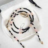 Black pink Glasses and mask chain - 口罩繩, 口罩鏈, 眼鏡繩