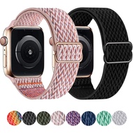 Adjustable Elastic Solo Loop Nylon Strap For Apple Watch Band 42MM 44MM 38mm 40mm For Series 6 5 4 3 2 1 SE Wristbands`