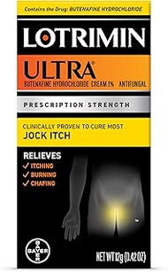 Lotrimin Ultra Antifungal Jock Itch Cream, Prescription Strength Butenafine Hydrochloride 1% Treatme