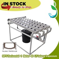 READY! Paket Tanam Hidroponik NFT 1 Meter 40 Lubang Tanam Horizontal