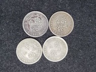 1895，1898，1899及1900年 香港維多利亞女皇 Queen Victoria 5仙銀幣 (FIVE CENTS) 流通品相，品相如圖,共4枚,掛號$20