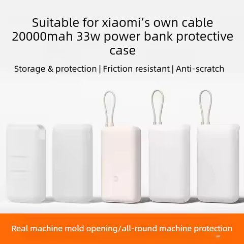 Silicone Protective Case for Xiaomi Power Bank 20000 33W Dustproof Dirt-proof Cover for Power Bank P