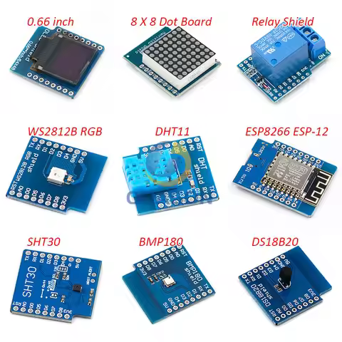 Esp8266 D1 Mini Pro Wifi Development Board Nodeu Ws2812 Rgb Dht11 Dht22 Am2302 Relay Ds18b20 Bmp180 
