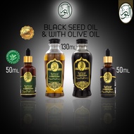 ORGANIC BLACK SEED OIL PURE/WITH OLIVE OIL / MINYAK HABBATUS SAUDA DENGAN MINYAK ZAITUN - 50ML / 130