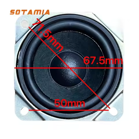 SOTAMIA 2PCS 2.5 Inch Audiophile Speaker 8 Ohm 5W Full Range Tweeter and Subwoofer Speaker Powerful 