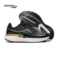 2023 New Saucony Black gold Shock Absorption Sneakers Running shoes
