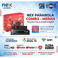 [New] Receiver Nex Parabola Combo (Merah) Tv Satelit Parabola Tv
