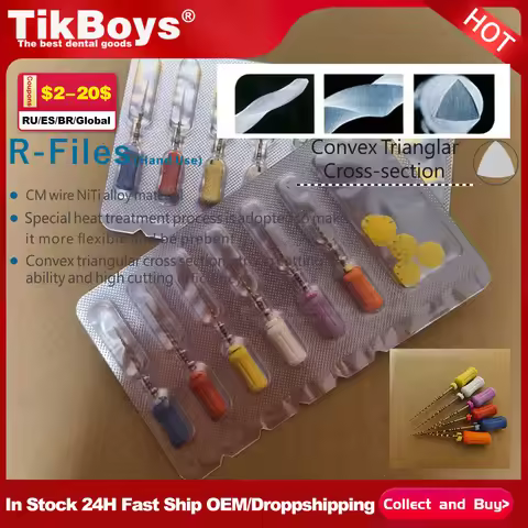 6Pcs/Box Dental F4 F5 Endodontic NiTi Hand Use Heat Activated Rotary File SX-F3 25mm Root Canal Supe