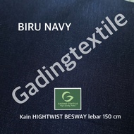 ( per 1 meter ) kain HIGH TWIST BESWAY HIGHTWIST BSY NIKITA polysester lebar 150 cm bahan baju kemej