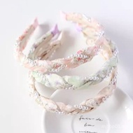 Pearl Twist Headband Female Summer Temperament Fresh Pressed Hair Headwear High-End All-Match Sweet 