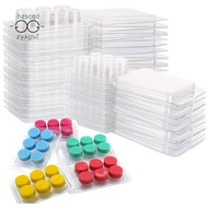 150 Pack Wax Melt Clamshells Molds, 6-Cavity Clear Empty Plastic Round Shape Square Wax Melt Contain