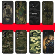 Vivo V5 Y67 V5s V5 Lite Y66 V5 Plus V7 Plus V7 Y75 Y79 V9 Y85 Y89 TPU Spot black phone case Army green camouflage