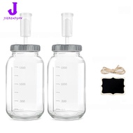 【Huang Li Electronics】Glass Sealed Jar 64oz Glass Sealed Jar Fermentation Glass Jar with Plastic Lid