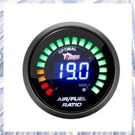 (AXKN) 1 Piece Air Fuel AFR Gauge with LED Display 2 Inch (52mm) Air Fuel Gauge Kit Black Automotive