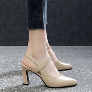 【888 Shoes Ready Stock】high-heeled sandals fashion  Pointed Kasut Tinggi  murah