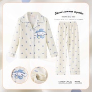 hippies kids 馬來 服裝女童 Gadis piyama kartun kayu manis jade musim bunga dan musim luruh gaya nipis leng