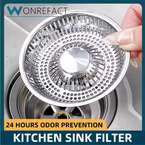 Kitchen Sink Drainage Filter Detachable Sink Food Catcher Sink Strainer Stopper Combo Pop-up Sink Fi
