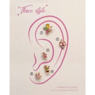 Korea Ear Jewels Imported Real Silver (Set 19) (Sensitive Skin Can Wear)