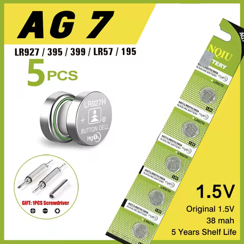 5PCS TIANQIU Watch Battery AG7/AG8/AG9/AG10/AG11/AG12/AG13 1.5V Li-ion Button Coin Cell Batteries To