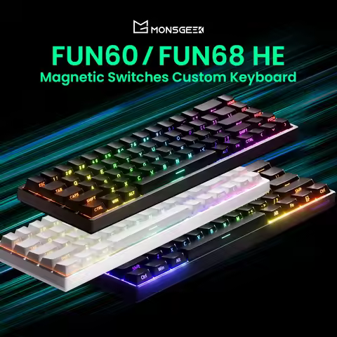 Akko MonsGeek FUN68 FUN60 PRO&MAX HE Magnetic Keyboard 60% 65% Gaming Keyboards Rapid Trigger 8K Cus