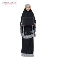 Siti Khadijah Telekung Classic Signature Kekwa Sulam Edition in Blackwhite