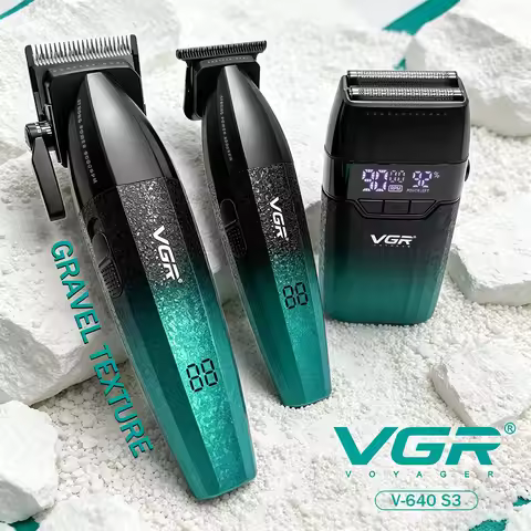 VGR Hair Clippers Professional Hair Trimmers Rechargeable Body Trimmer 9000 RPM Clippers Adjustable 