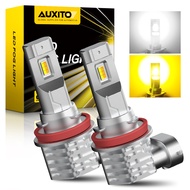 AUXITO 2Pcs คู่สี H11 H16 ไฟ LED หมอกสำหรับรถยนต์ 19W 4000LM ชิป Csp นำโคมไฟขับรถยนต์ไฟหมอกสีเหลืองแ