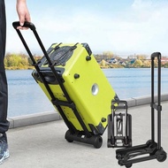 4-Wheel Folding Mini Cart | 50Kg Shopping Cart, Convenient Office Shopping Trailer
