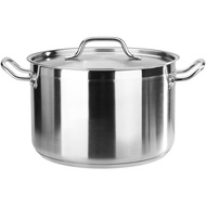 New Star Foodservice 12 Qt Stainless Steel Stock Pot with Cover, 18/8 Stainless Steel