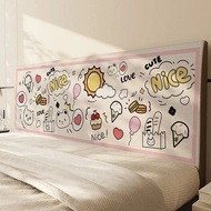 bed head cover 卡通床头套罩1米5木床硬板靠背软包防尘保护套布遮丑改造神器 现货 26.1.4