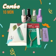 Combo 10 món làm tại nhà (Set) làm móng học nail set đồ dụng cụ nail