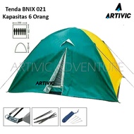 Tenda Camping Dome Outdoor BNIX 021 Kapasitas 6 Orang Double Layer