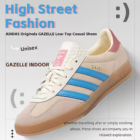 Adidas Gazelle Indoor Casual Shoes Lightweight Cushioning Men's and Women's Shoes Outdoor Jogging Sh