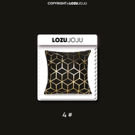 LOZUJOJU European Style Home Decor Hot Stamping Pillowcase Geometric Simple Soft Sofa Cushion Cover