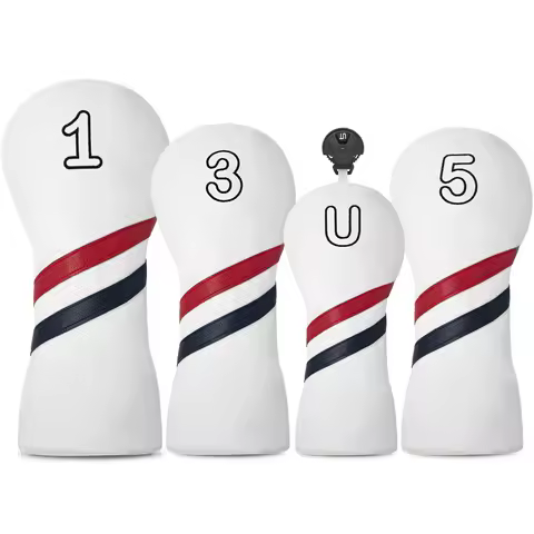 1pc/4pcs Golf Club Cover, Number Print Golf Club Cover, Waterproof Club Protective Cover