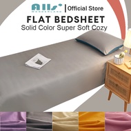 Alls' Wonderland Solid Color Flat Bedsheet Mattress Cover Single Dormitory Bed Sheet for Queen Size