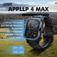APPLLP 4 MAX Smart Watch, With 2.02" HD Display, HD Dual Cameras, Compatible With Android & IOS, Sup