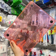 TRANSPARENT PINK CASE FOR MACBOOK AIR M2/3/4 A2340/A2681/A3113