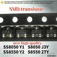 10PCS SS8050 Y1 SS8550 Y2 S8050 J3Y S8550 2TY SOT-23 Surface mount transistor