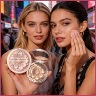 Powder Highlighter 3.5g Highlighting Cosmetic Flower Art Design Highlight Makeup for Women Lady Moth