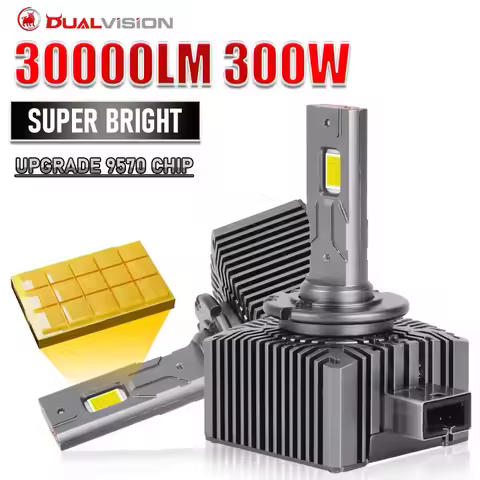 Dualvision D1S LED Headlights HID D3S D2S D4S D5S D8S D1R D3R Double copper Tube LED 30000LM Two-sid