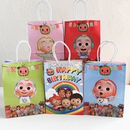 Paper bag, paper bag, snack goodie bag, children's birthday hampers, cocomelon