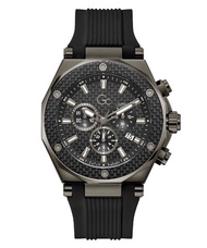 Guess Collection-Legacy Chrono Silicone-Men-Watches-Black