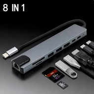 7in 1 8in1 USB C Hub to 4K HDMI-Compatible USB 3.0 2.0 Type C PD Charging Dock for MacBook iPad Sams