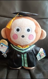 Monkichi馬騮仔Sanrio正版畢業毛公仔30cm高（畢業禮/畢業禮物）