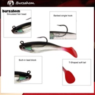 BUR_ Fishing Lure with Hook 1/3/5 Pcs Glow-in-the-dark Soft Fishing Lures with Hooks 8cm/9.25g Bioni